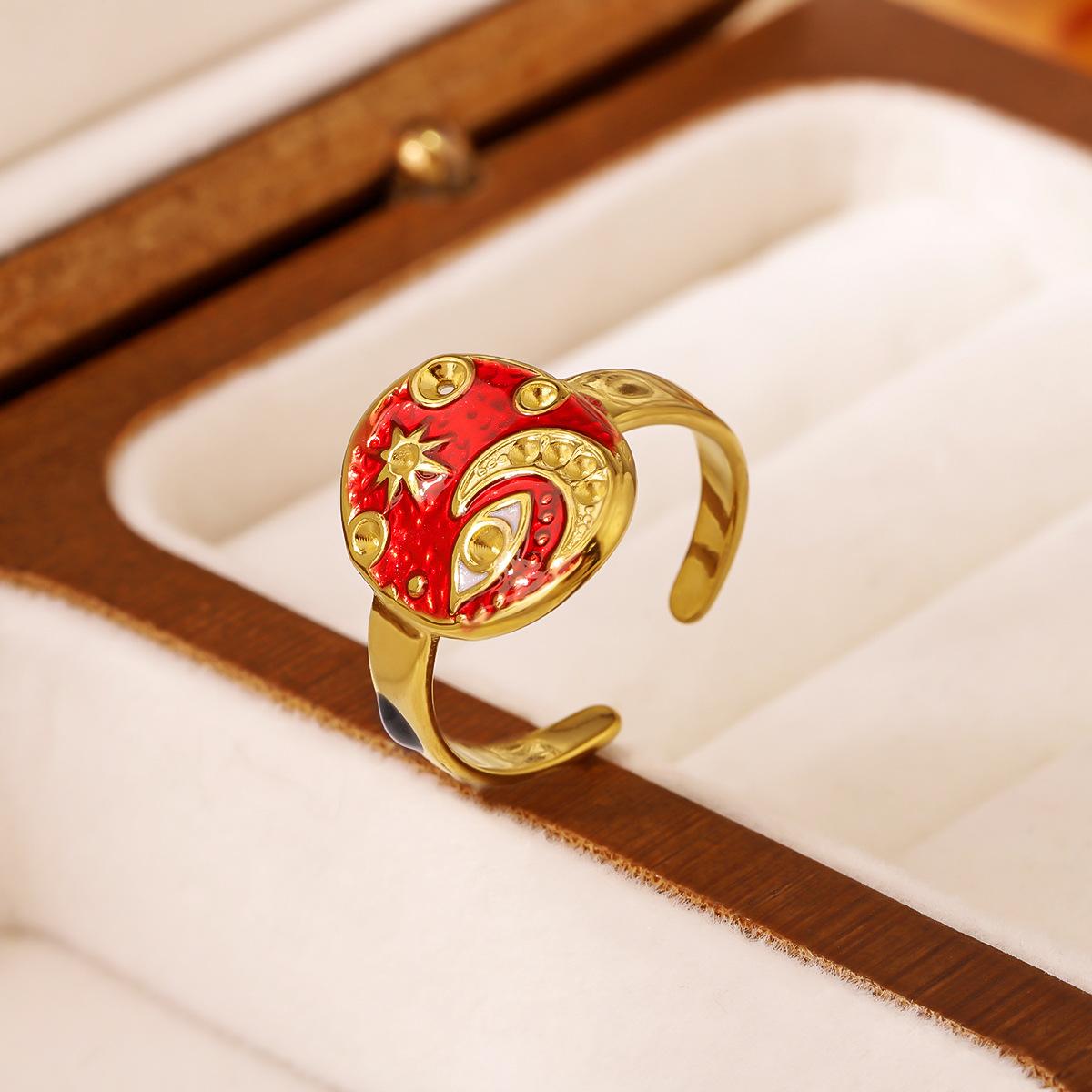 Vintage Style Stainless Steel Rings Women Moon Eye Open Rings Exquisite Stylish Non-Fading Daily Wear Party Jewelry Accessories красный
Vintage Style Stainless Steel Rings Women Moon Eye Open Rings Exquisite Stylish Non-Fading Daily Wear Party Jewelry Accessories красный