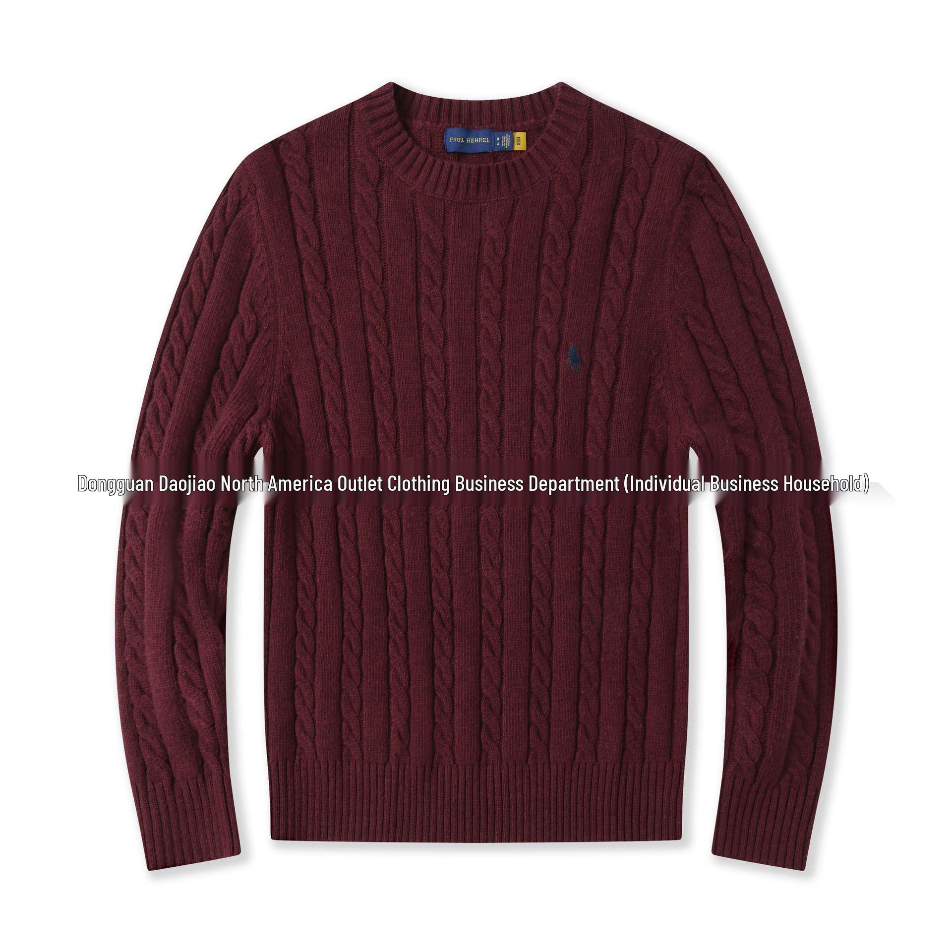 Мужской шерстяной свитер с круглым вырезом и логотипом RL Pony - Casual Paul Design S вино красного
Мужской шерстяной свитер с круглым вырезом и логотипом RL Pony - Casual Paul Design S вино красного