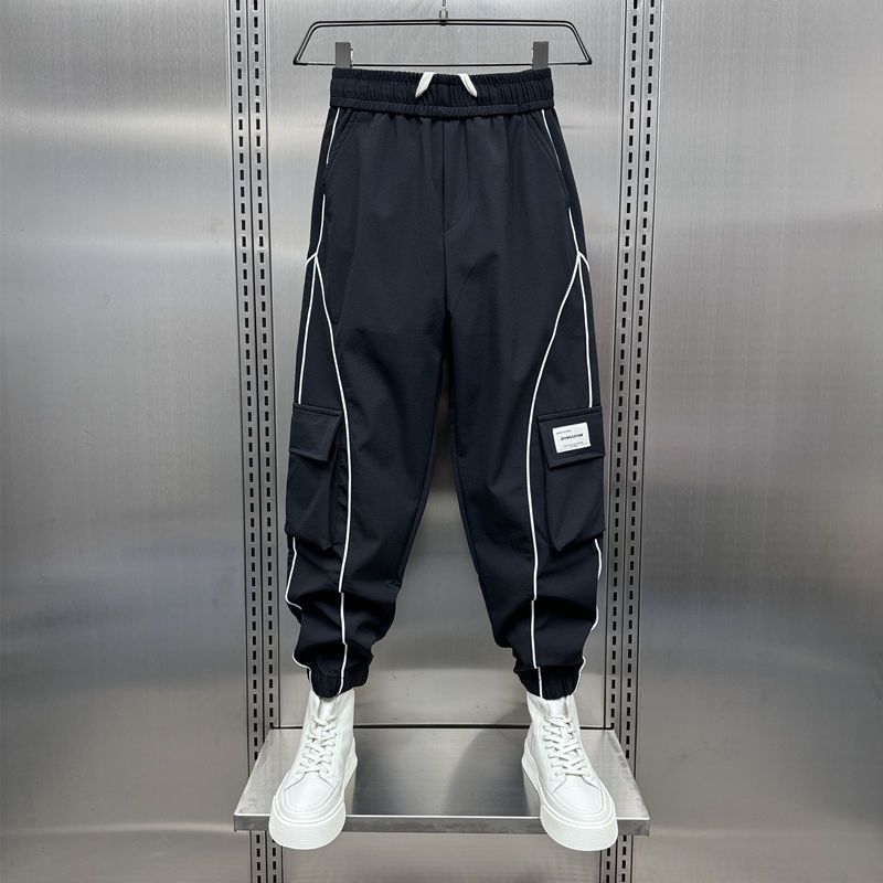 Осенний мужской комбинезон, корейская версия универсальных спортивных брюк, большие прошитые карманы, быстросохнущие повседневные шаровары S чёрный
Осенний мужской комбинезон, корейская версия универсальных спортивных брюк, большие прошитые карманы, быстросохнущие повседневные шаровары S чёрный