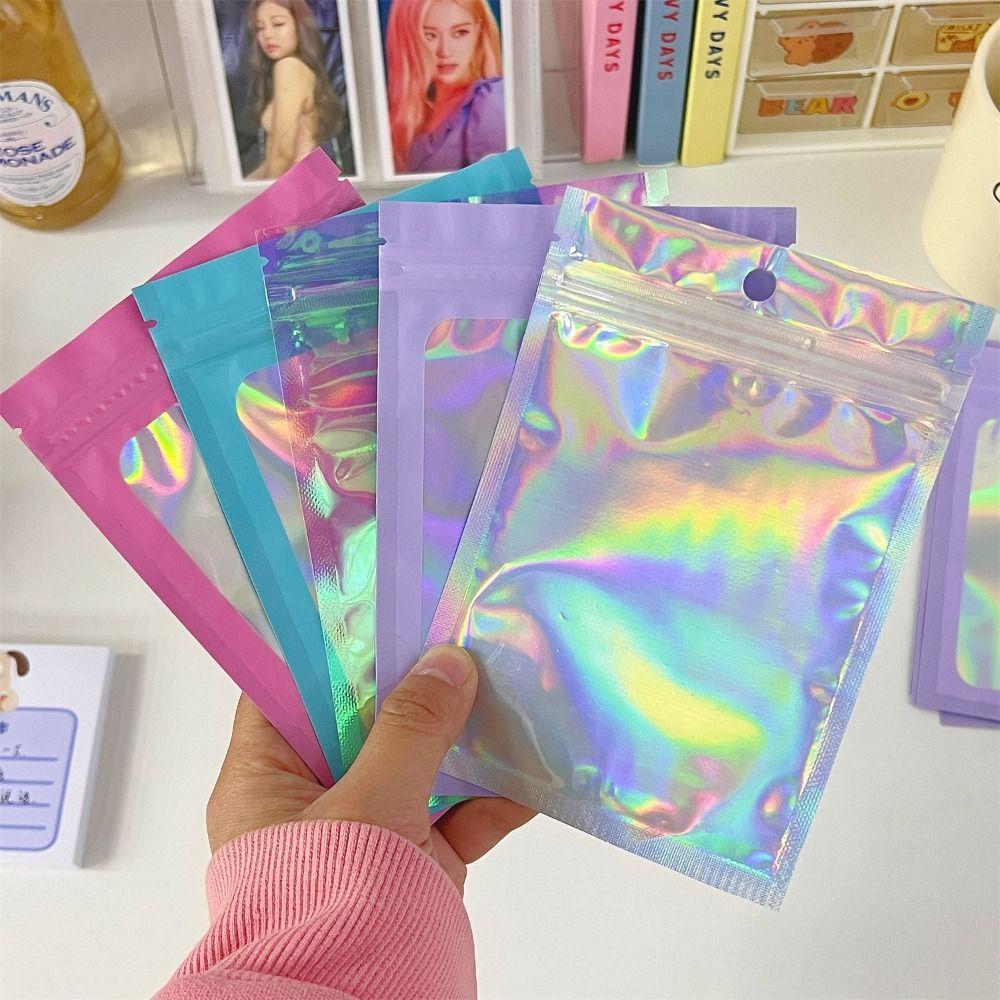 10pcs Cosmetic Pouches Laser Packaging Bag Aluminum Foil Sealing Bag Portable Foil Pouch Travel Transparent&Pink-A
10pcs Cosmetic Pouches Laser Packaging Bag Aluminum Foil Sealing Bag Portable Foil Pouch Travel Transparent&Pink-A