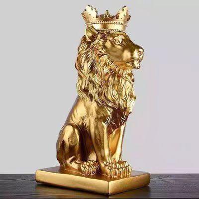Crown Lion Miniatures Figurines Living Room Modern Sculpture Bedroom Bedside Table Figurines Luxury Home Interior Decorations 18x10CM золотистий
Crown Lion Miniatures Figurines Living Room Modern Sculpture Bedroom Bedside Table Figurines Luxury Home Interior Decorations 18x10CM золотистий