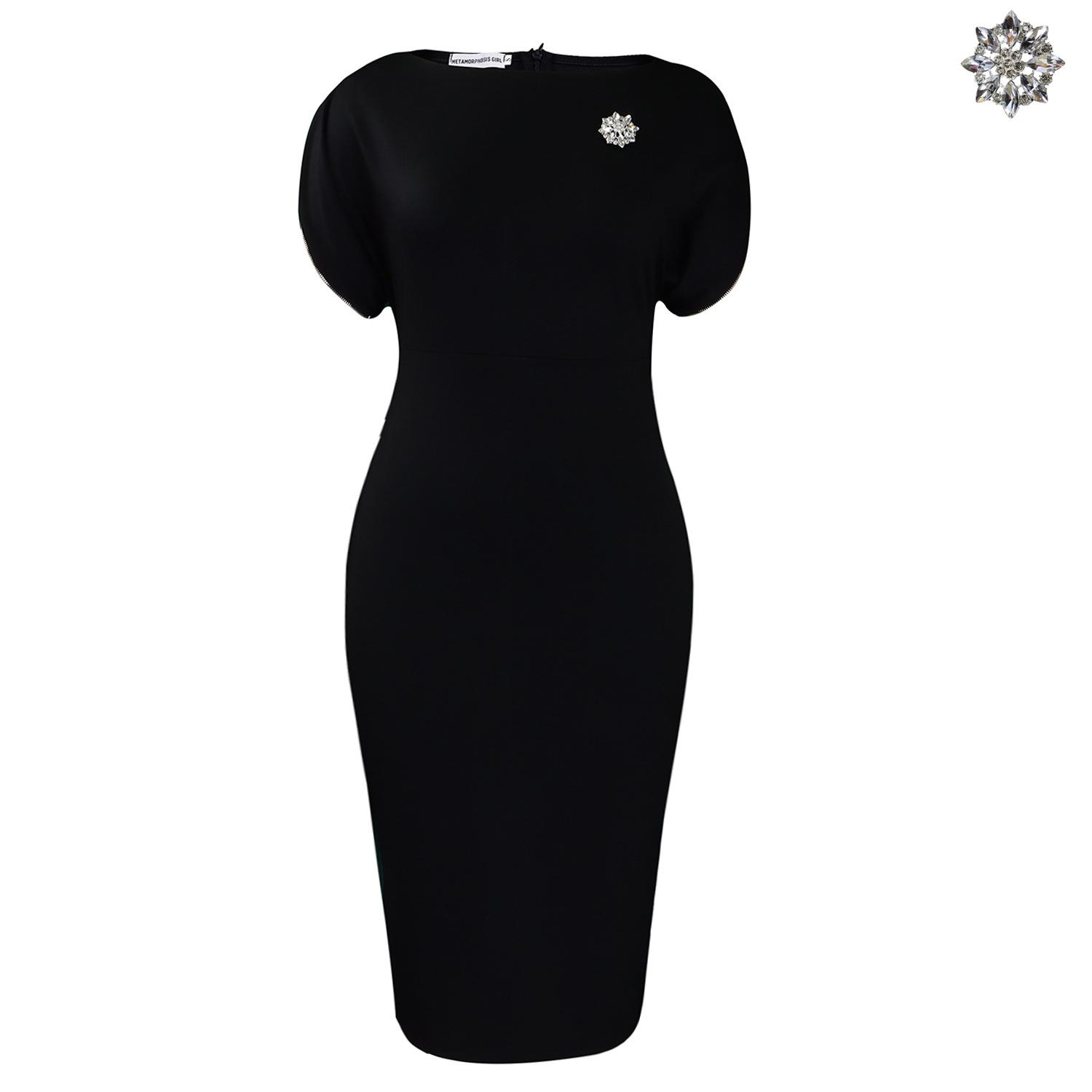 New short-sleeved crew neck fashion temperament elegant O hip-wrapped dress XXXL
New short-sleeved crew neck fashion temperament elegant O hip-wrapped dress XXXL