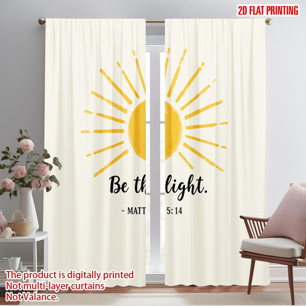 2pcs 2D flat printing Window Curtains Be Light Matthew Scripture 100% Polyester Fabric Without Electricity Holiday Decorations 52.50×116.00 CM 2pcs
2pcs 2D flat printing Window Curtains Be Light Matthew Scripture 100% Polyester Fabric Without Electricity Holiday Decorations 52.50×116.00 CM 2pcs
