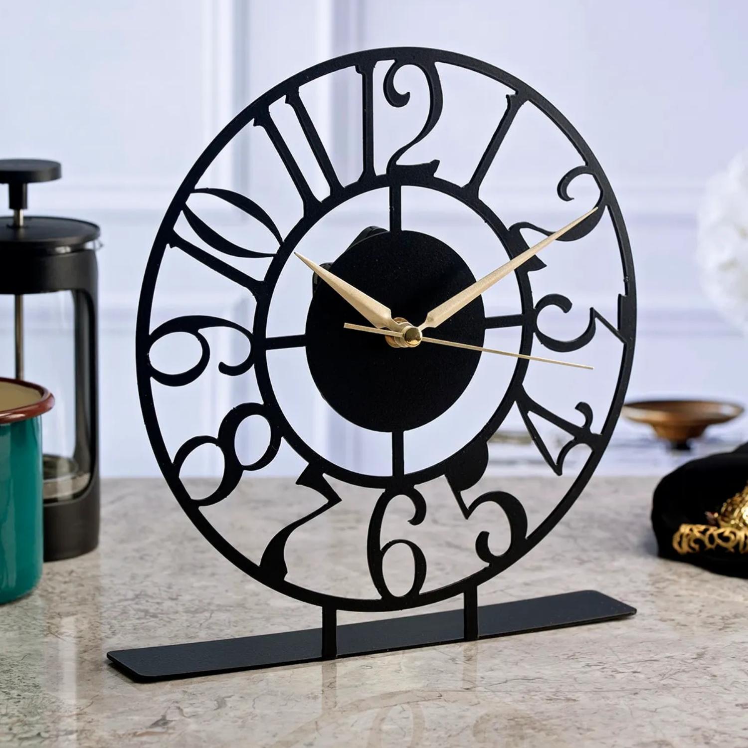 Muyika Metal Black Desktop Clock 25x23cm, 2 Different Design Options, Home Decoration, Table and Desk Clock, Stylish Clock for Home 25 x 23 cm чорний
Muyika Metal Black Desktop Clock 25x23cm, 2 Different Design Options, Home Decoration, Table and Desk Clock, Stylish Clock for Home 25 x 23 cm чорний