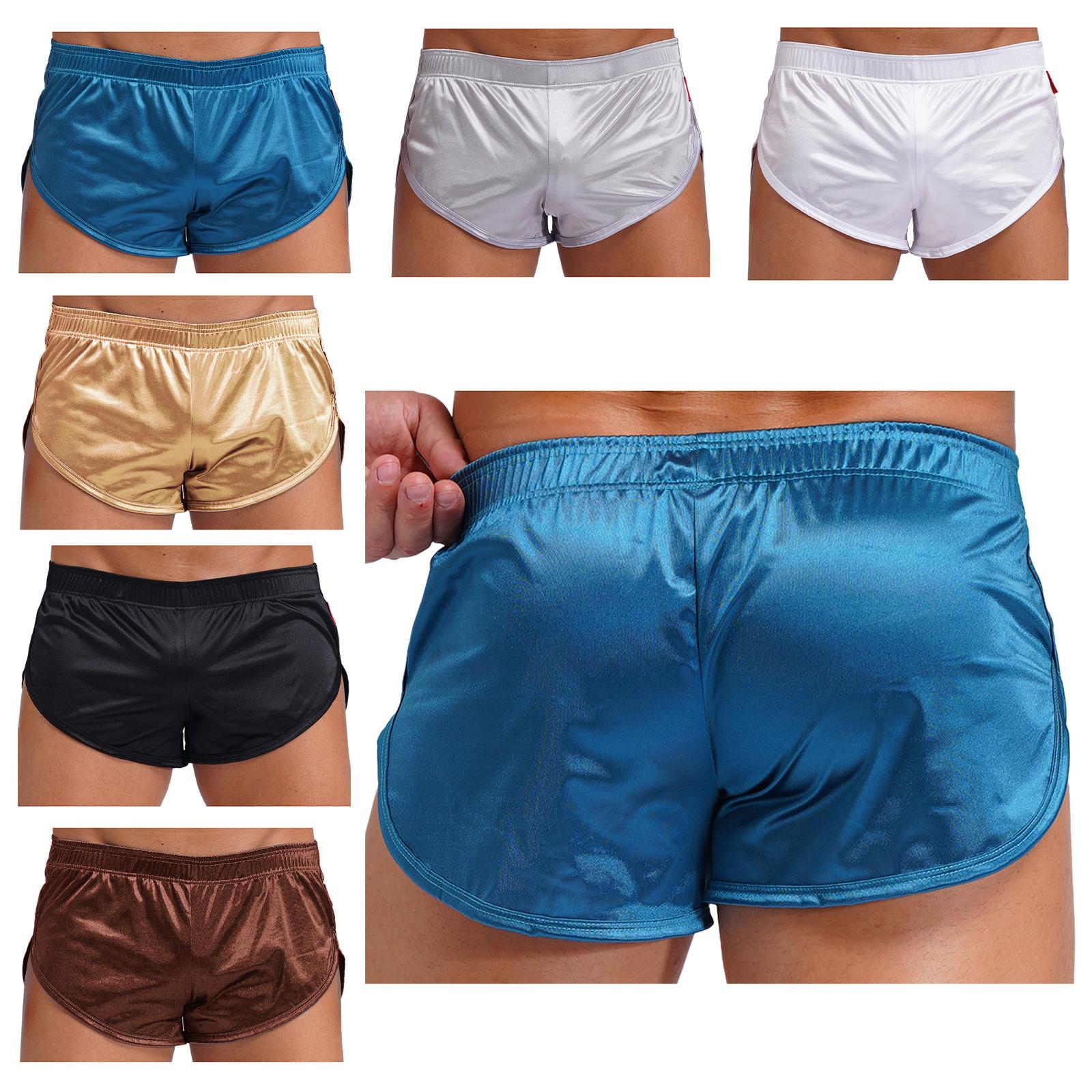 Mens Satin Boxer Briefs Side Split Design Built-in Bulge Pouch Elastic Waistband Loungewear Pajama Home Shorts 3XL кавовий
Mens Satin Boxer Briefs Side Split Design Built-in Bulge Pouch Elastic Waistband Loungewear Pajama Home Shorts 3XL кавовий