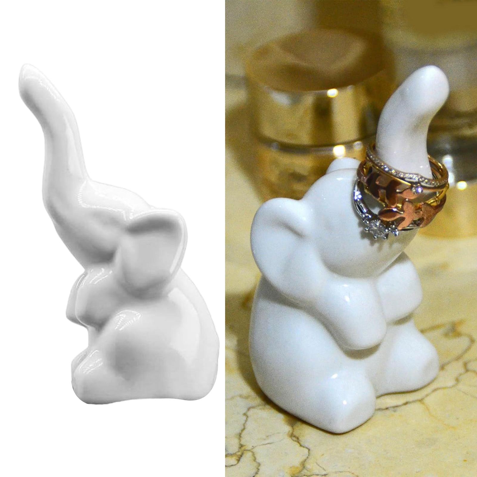 Ceramic White Elephant Ring Holder Jewelry Cone for Engagement Rings and Wedding Gifts Ideal for Animal Lovers
Ceramic White Elephant Ring Holder Jewelry Cone for Engagement Rings and Wedding Gifts Ideal for Animal Lovers