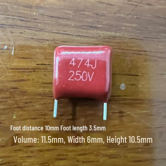CL21 0.47uF 250V Capacitor, 10mm Pin Spacing, 3.5mm Pin Length
CL21 0.47uF 250V Capacitor, 10mm Pin Spacing, 3.5mm Pin Length