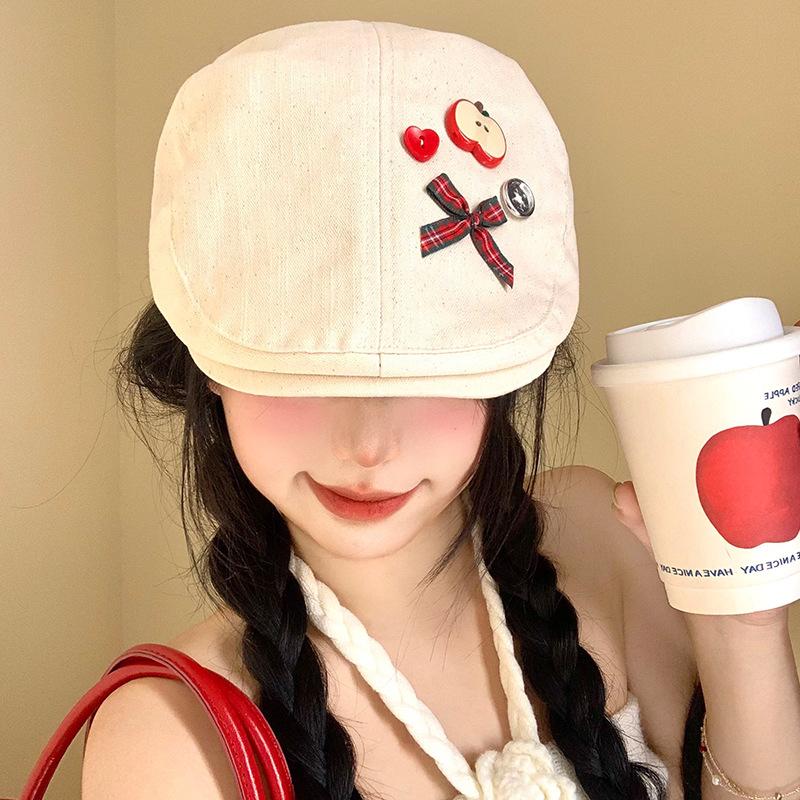 Cute big head circumference cute bow apple white forward hat female duck tongue beret versatile face hat One size fits all білий
Cute big head circumference cute bow apple white forward hat female duck tongue beret versatile face hat One size fits all білий