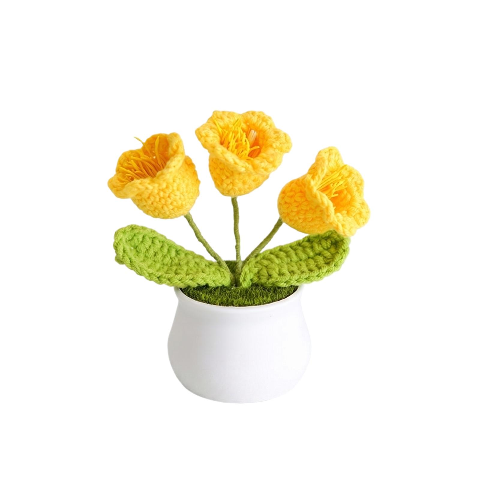 Handmade Knitted of the Valley Potted Plant, Yarn Crochet Artificial Flower, Home Decor Ornament, Gift for Mother s Day Birthday one size
Handmade Knitted of the Valley Potted Plant, Yarn Crochet Artificial Flower, Home Decor Ornament, Gift for Mother s Day Birthday one size