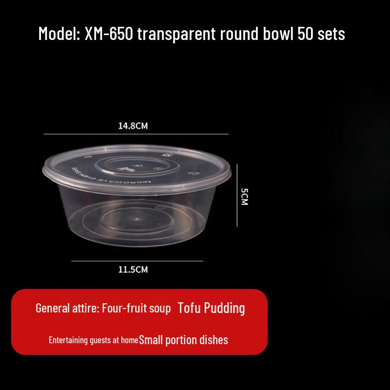 Disposable Round Plastic Food Containers with Lids
Disposable Round Plastic Food Containers with Lids