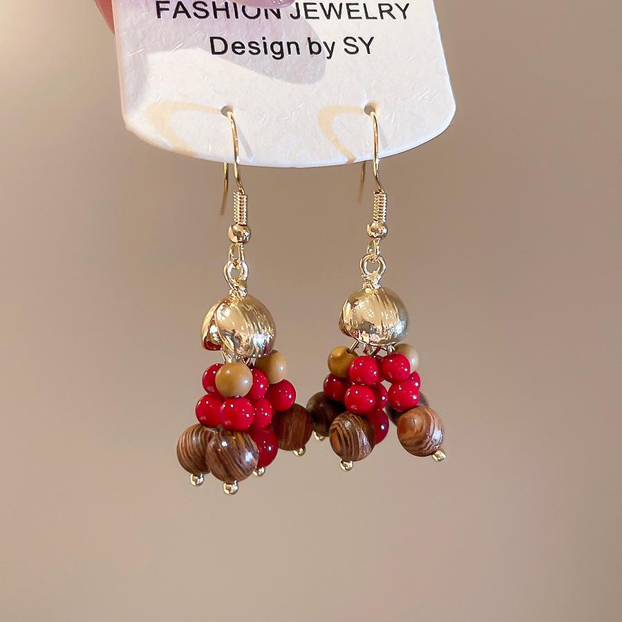 Women Gold Silver Plated Ear Hooks Bohemian Two Tone Natural Stone Wood Glass Beaded Tassel Dangle Earrings червоний
Women Gold Silver Plated Ear Hooks Bohemian Two Tone Natural Stone Wood Glass Beaded Tassel Dangle Earrings червоний