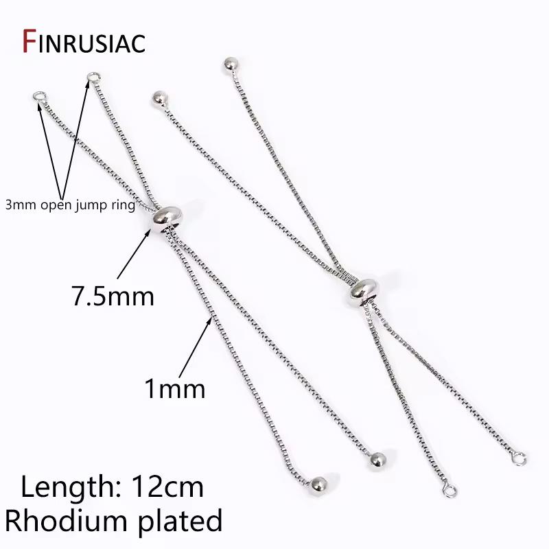 18K Gold Plated Brass 12cm Slide Adjustable Extender Chains With Rubber Beads for DIY Bracelet Jewelry Making Accessories 3 pieces
18K Gold Plated Brass 12cm Slide Adjustable Extender Chains With Rubber Beads for DIY Bracelet Jewelry Making Accessories 3 pieces