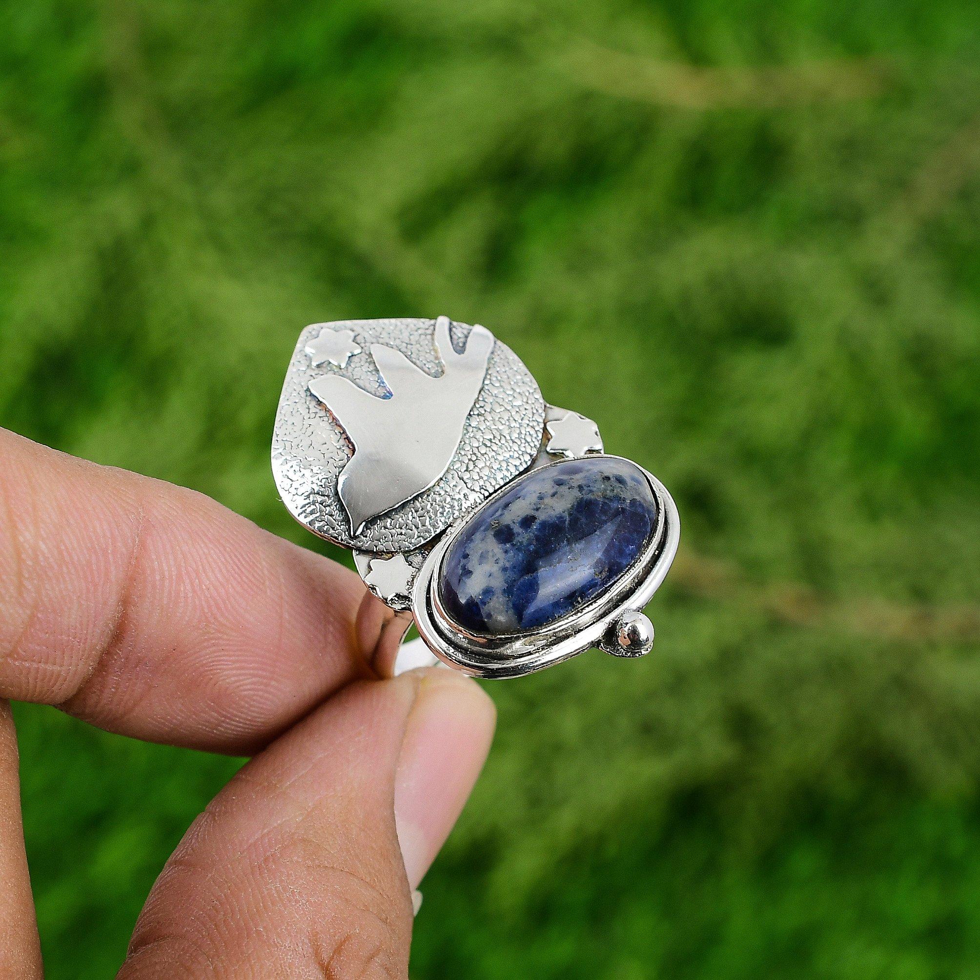 Сделка ко Дню женщин Кольцо-заявление с камнем содалит и птицей, обещание, серебро 925 пробы Adjustable
Сделка ко Дню женщин Кольцо-заявление с камнем содалит и птицей, обещание, серебро 925 пробы Adjustable