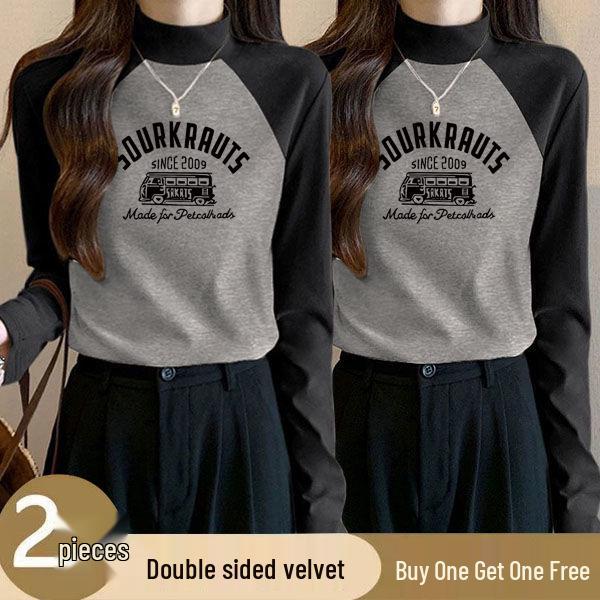German Velvet Color Block Semi-High Neck Women s Shirt - Slim Fit, Warm, Elastic Winter Base Layer XL (115-130 lbs)
German Velvet Color Block Semi-High Neck Women s Shirt - Slim Fit, Warm, Elastic Winter Base Layer XL (115-130 lbs)