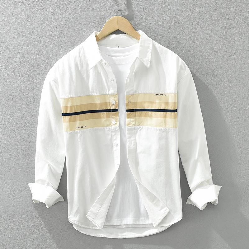 Весняні та Осінні Сорочки з Довгим Рукавом для Чоловіків Корейський Стиль Печворк Смугаста Сорочка Вільний Топ Лацкан Чиста Бавовна Повсякденні Сорочки Молодіжні XXXL білий
Весняні та Осінні Сорочки з Довгим Рукавом для Чоловіків Корейський Стиль Печворк Смугаста Сорочка Вільний Топ Лацкан Чиста Бавовна Повсякденні Сорочки Молодіжні XXXL білий