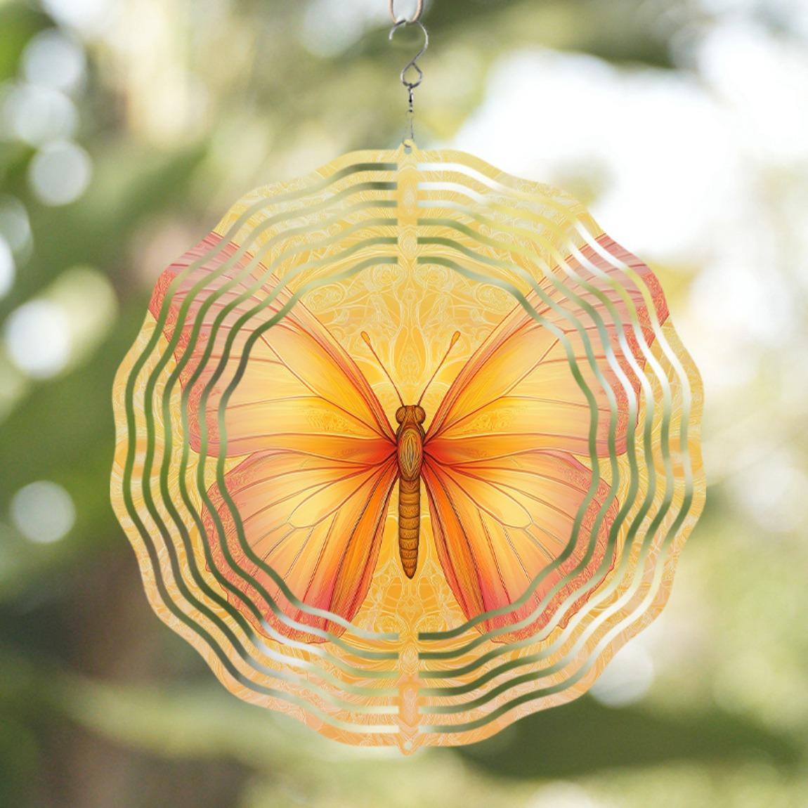 10 Inch Metal Butterfly Wind Chime with 360 Degree Rotating Hook for Garden Balcony Outdoor Decor Perfect Gift for Her Birthday 01A
10 Inch Metal Butterfly Wind Chime with 360 Degree Rotating Hook for Garden Balcony Outdoor Decor Perfect Gift for Her Birthday 01A