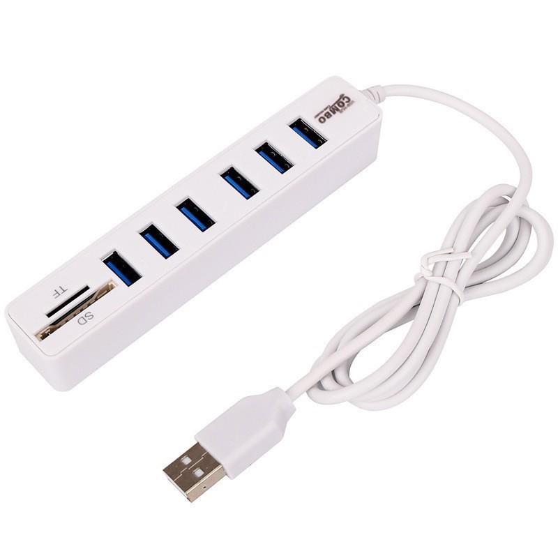 1m USB 2.0 HUB: 6-Port High-Speed + Multifunctional Card Reader for SD/TF
1m USB 2.0 HUB: 6-Port High-Speed + Multifunctional Card Reader for SD/TF