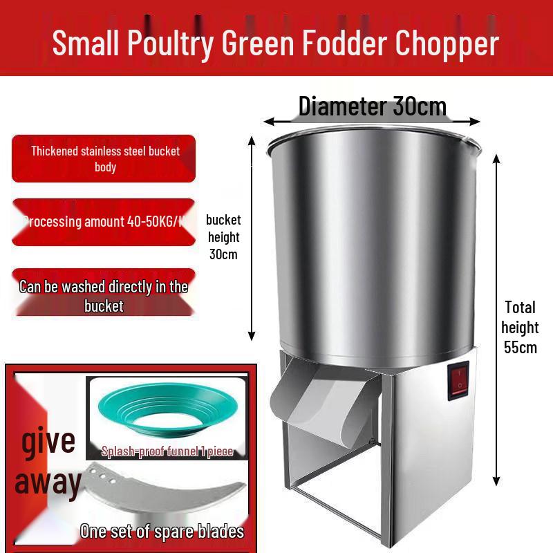 Multi-Functional Crusher Blender for Poultry, Vegetables, Grass, and Feed - Ideal for Chickens, Ducks, Geese, Pigs, and Household Use
Multi-Functional Crusher Blender for Poultry, Vegetables, Grass, and Feed - Ideal for Chickens, Ducks, Geese, Pigs, and Household Use