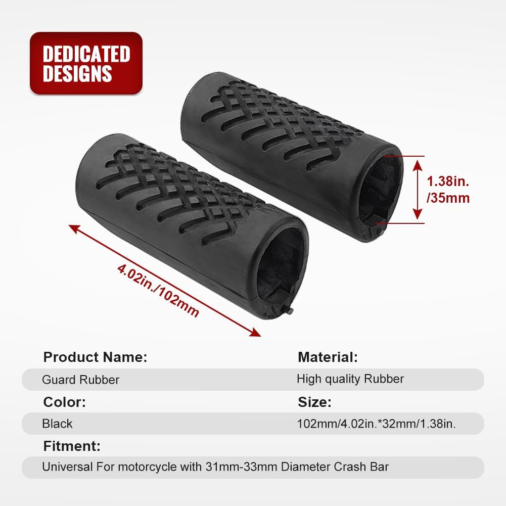 GZYF Motorcycle 1.25 Highway Crash Bar Engine Guard Rubber Cover Guard Slider Compatible with for Harley Dyna FXD, for Softail FLST FXST, Touring
GZYF Motorcycle 1.25 Highway Crash Bar Engine Guard Rubber Cover Guard Slider Compatible with for Harley Dyna FXD, for Softail FLST FXST, Touring