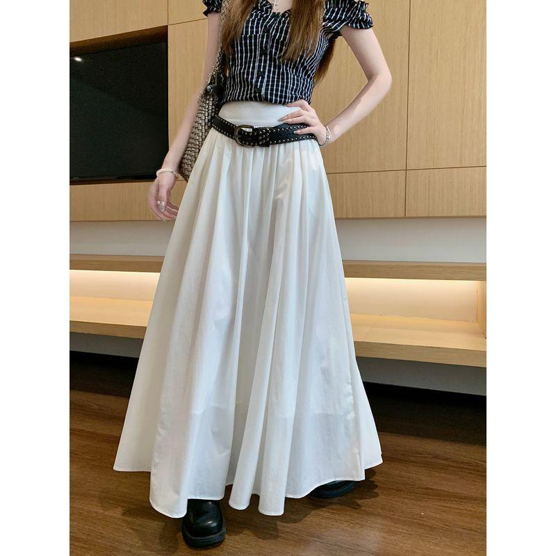 Kumikumi Dignified Sense of Design Pure Color Ruched Skirt Women s Autumn Easiest for Match High Waist Loose Wide Hem Long Skirt White XL
Kumikumi Dignified Sense of Design Pure Color Ruched Skirt Women s Autumn Easiest for Match High Waist Loose Wide Hem Long Skirt White XL