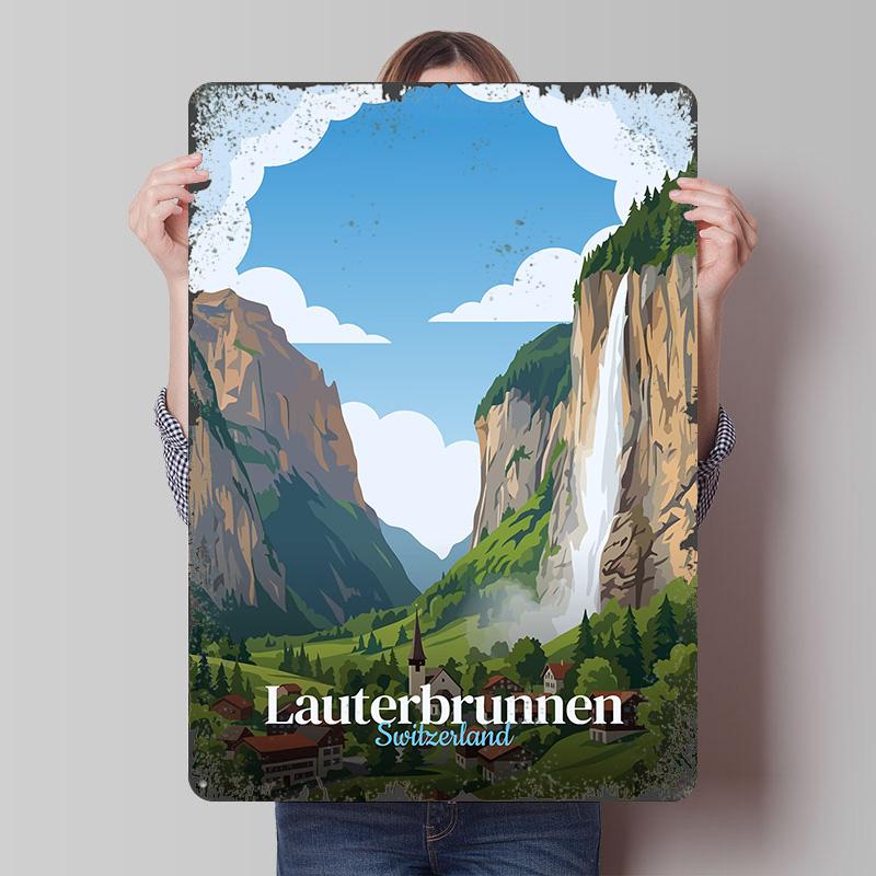 Lauterbrunnen Switzerland Travel Tinplate Poster Customized Wall Art Vintage Retro Metal Signs for Bathroom Decor Man Cave Room 7.9x11.8In(20x30cm)
Lauterbrunnen Switzerland Travel Tinplate Poster Customized Wall Art Vintage Retro Metal Signs for Bathroom Decor Man Cave Room 7.9x11.8In(20x30cm)