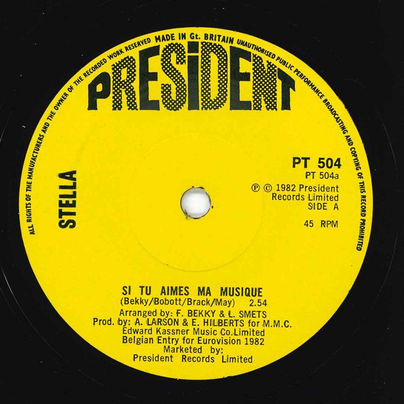 7inch Record STELLA MASON - Si Tu Aimes Ma Musique... PTZ504 President Recor 1982 UK Pop Used
7inch Record STELLA MASON - Si Tu Aimes Ma Musique... PTZ504 President Recor 1982 UK Pop Used
