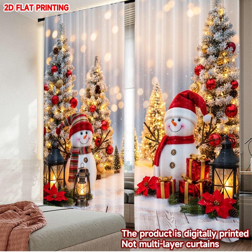 Set Of 2 Flat Printing Happy Christmas Party Curtains Snowman Holiday Scene Digital Printed Polyester Drapes Made W100*H70(CM)-Hooks&1PCS
Set Of 2 Flat Printing Happy Christmas Party Curtains Snowman Holiday Scene Digital Printed Polyester Drapes Made W100*H70(CM)-Hooks&1PCS