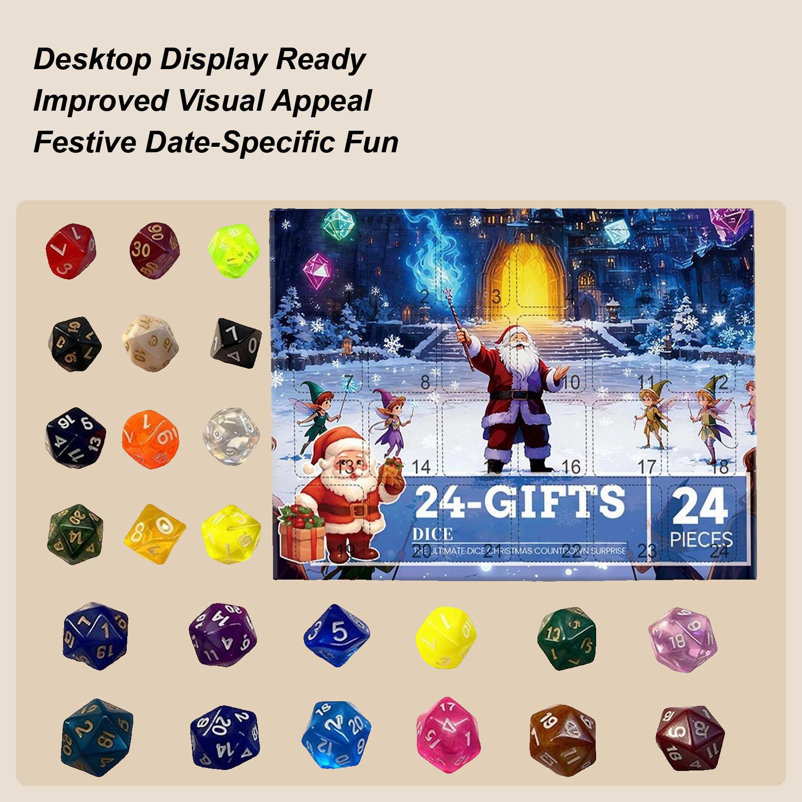 2025 Christmas Count Down Calendar 24-Day Table Game Supplies Count Down To Christmas Dice Theme Calendar For Family Men Teens as shown
2025 Christmas Count Down Calendar 24-Day Table Game Supplies Count Down To Christmas Dice Theme Calendar For Family Men Teens as shown