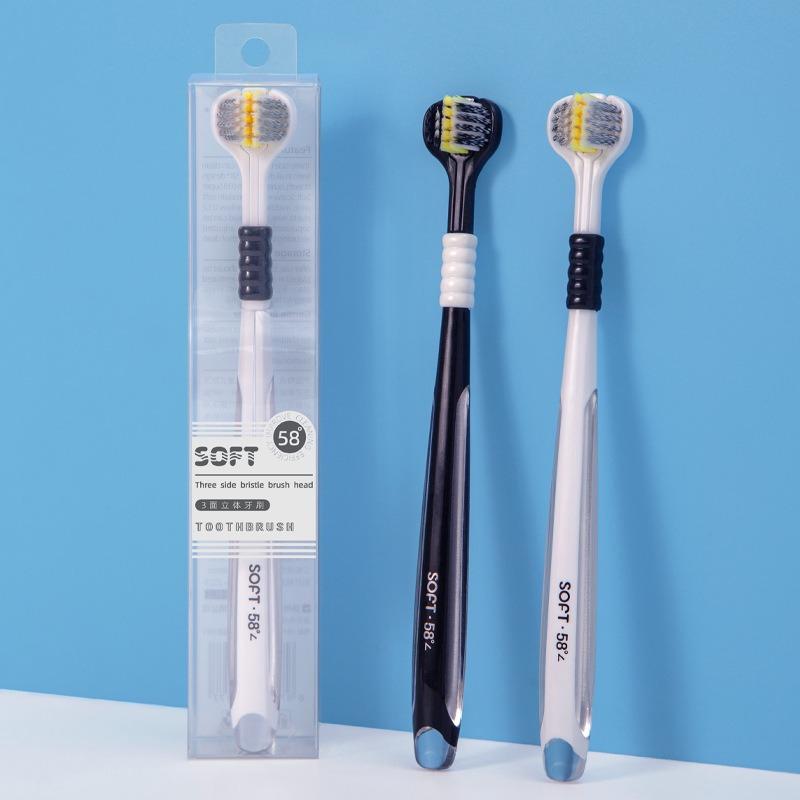 Three Sided Toothbrush With Independent Transparent Packaging Spiral Wire Adults Soft Bristled Toothbrush Home Couple Travel Set чорний
Three Sided Toothbrush With Independent Transparent Packaging Spiral Wire Adults Soft Bristled Toothbrush Home Couple Travel Set чорний