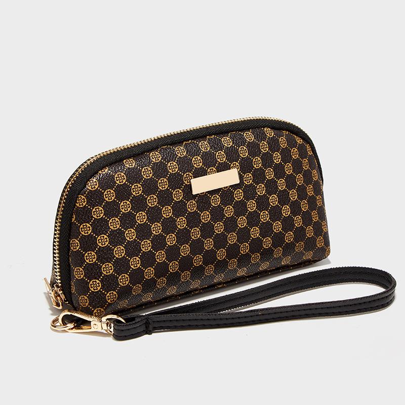 Сумка женская новая женская сумка-клатч модная простая ретро с принтом кошелек для мелочи сумочка одна коричневый