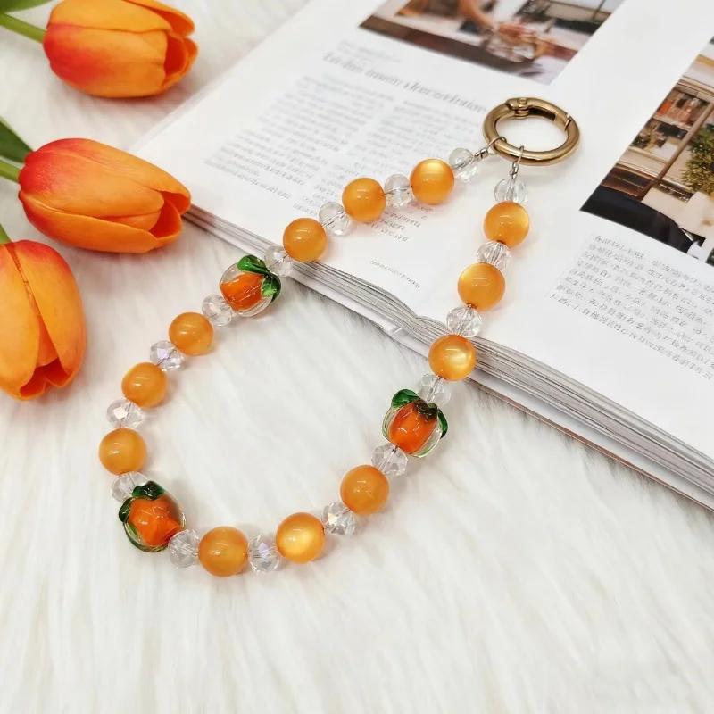 Homemade Orange Cat Eye Stone Crystal Persimmon Bead Phone Hanging Rope, Wrist Strap, Bag, Keychain, Anti Loss Hanging Rope помаранчевий
Homemade Orange Cat Eye Stone Crystal Persimmon Bead Phone Hanging Rope, Wrist Strap, Bag, Keychain, Anti Loss Hanging Rope помаранчевий