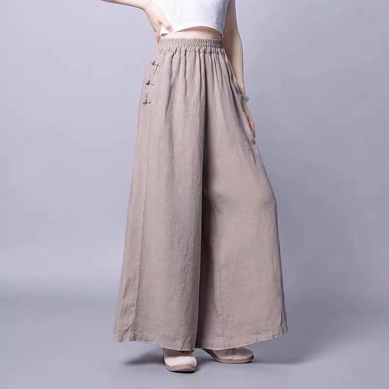 Spring-Summer Cotton-Linen Thin Wide-Leg Pants for Women High-Waist Drape Retro Loose 9/10 Length Casual Trousers M Лляний
Spring-Summer Cotton-Linen Thin Wide-Leg Pants for Women High-Waist Drape Retro Loose 9/10 Length Casual Trousers M Лляний