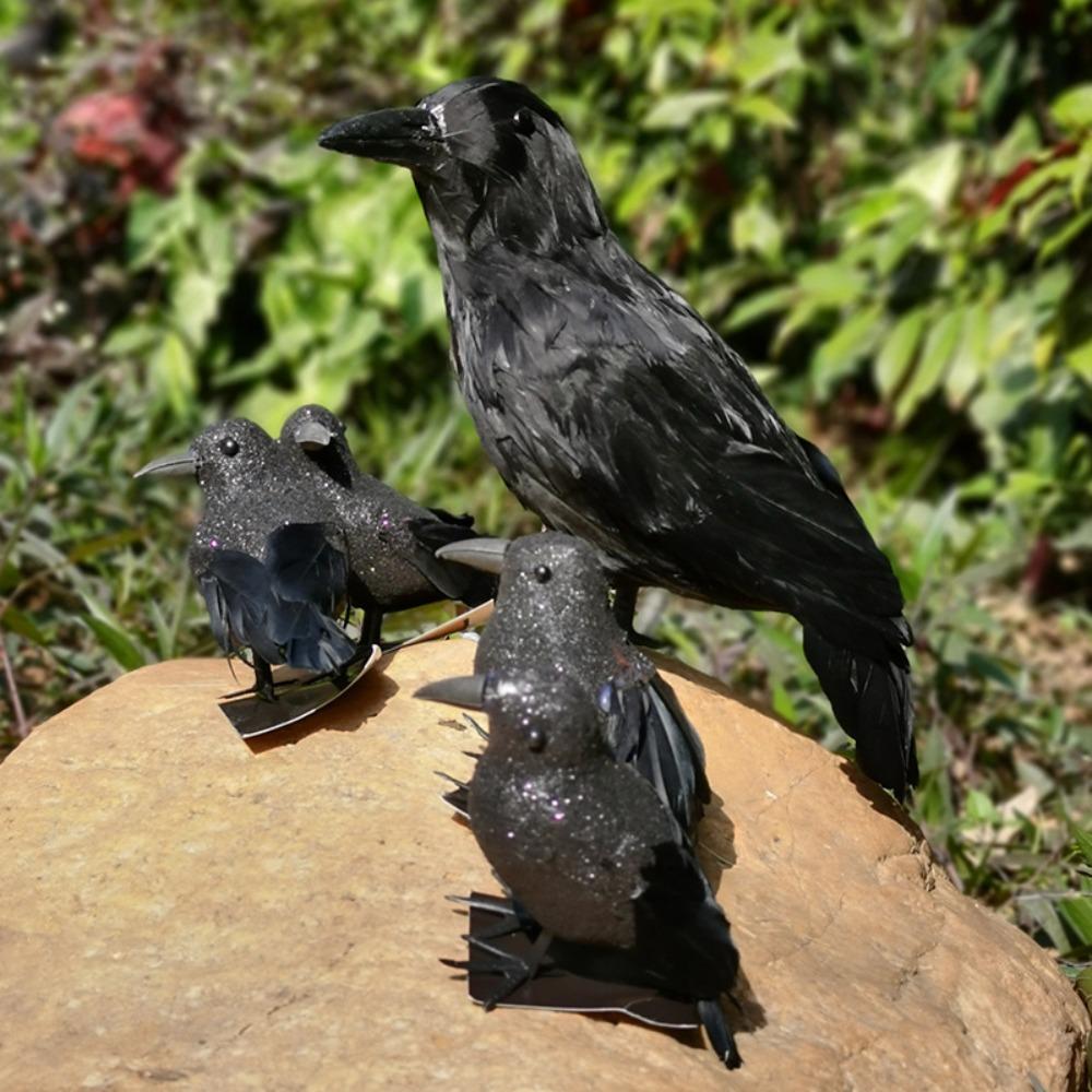 Висяча статуя великого ворони 3D ворони Креативні садові статуї Сад 1PC-L 
Висяча статуя великого ворони 3D ворони Креативні садові статуї Сад 1PC-L