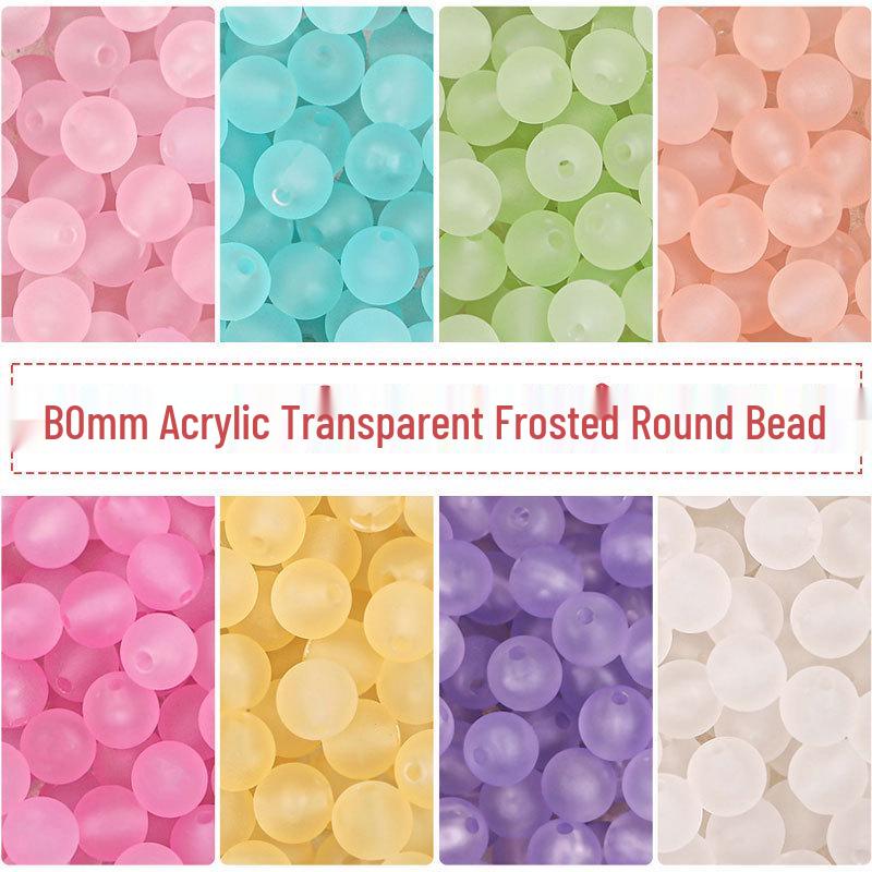 Frosted Acrylic Transparent Round Beads for Handmade DIY Jewelry - Bracelets and Necklaces Accessories 8mm, approx. 2mm hole, 30g/pack, approx. 115 beads
Frosted Acrylic Transparent Round Beads for Handmade DIY Jewelry - Bracelets and Necklaces Accessories 8mm, approx. 2mm hole, 30g/pack, approx. 115 beads