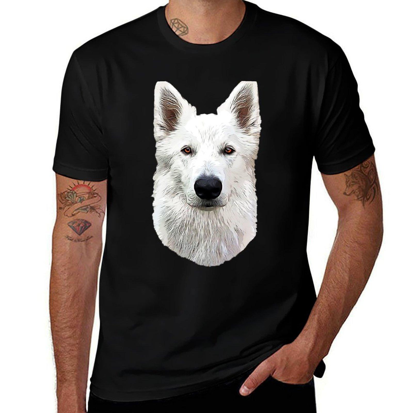 White Swiss Shepherd Dog T-Shirt customs blue lock oversized graphic tee vintage clothes for men 4XL
White Swiss Shepherd Dog T-Shirt customs blue lock oversized graphic tee vintage clothes for men 4XL