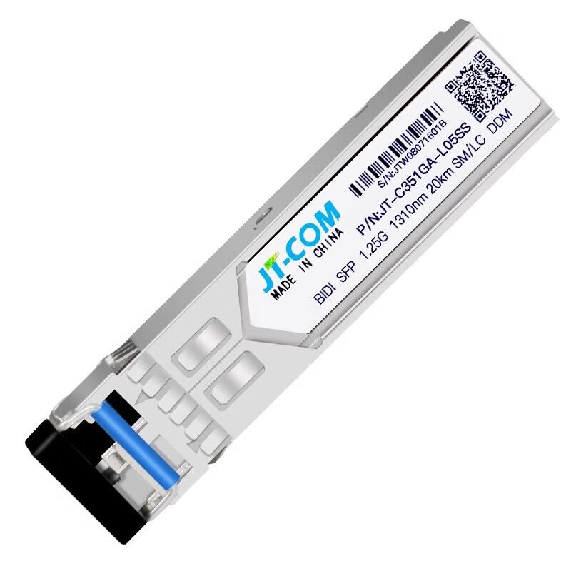 JT-COM Industrial Gigabit Single-Mode Single-Fiber SFP Optical Transceiver Pair
JT-COM Industrial Gigabit Single-Mode Single-Fiber SFP Optical Transceiver Pair