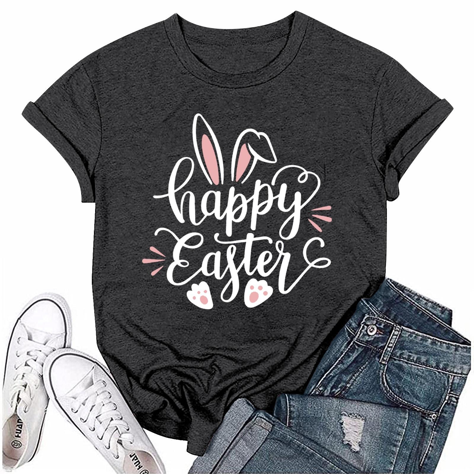 Женская модная пасхальная принтованная повседневная плиссированная круглая футболка с коротким рукавом M чёрный
Женская модная пасхальная принтованная повседневная плиссированная круглая футболка с коротким рукавом M чёрный