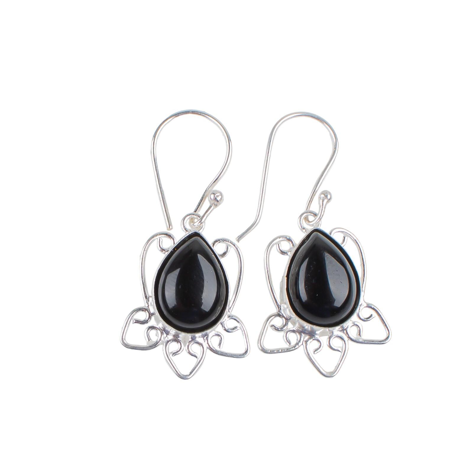 Rare Black Onyx Gemstone 925 Sterling Silver Artisan Jewelry Earrings For Girls EE-40-19
Rare Black Onyx Gemstone 925 Sterling Silver Artisan Jewelry Earrings For Girls EE-40-19