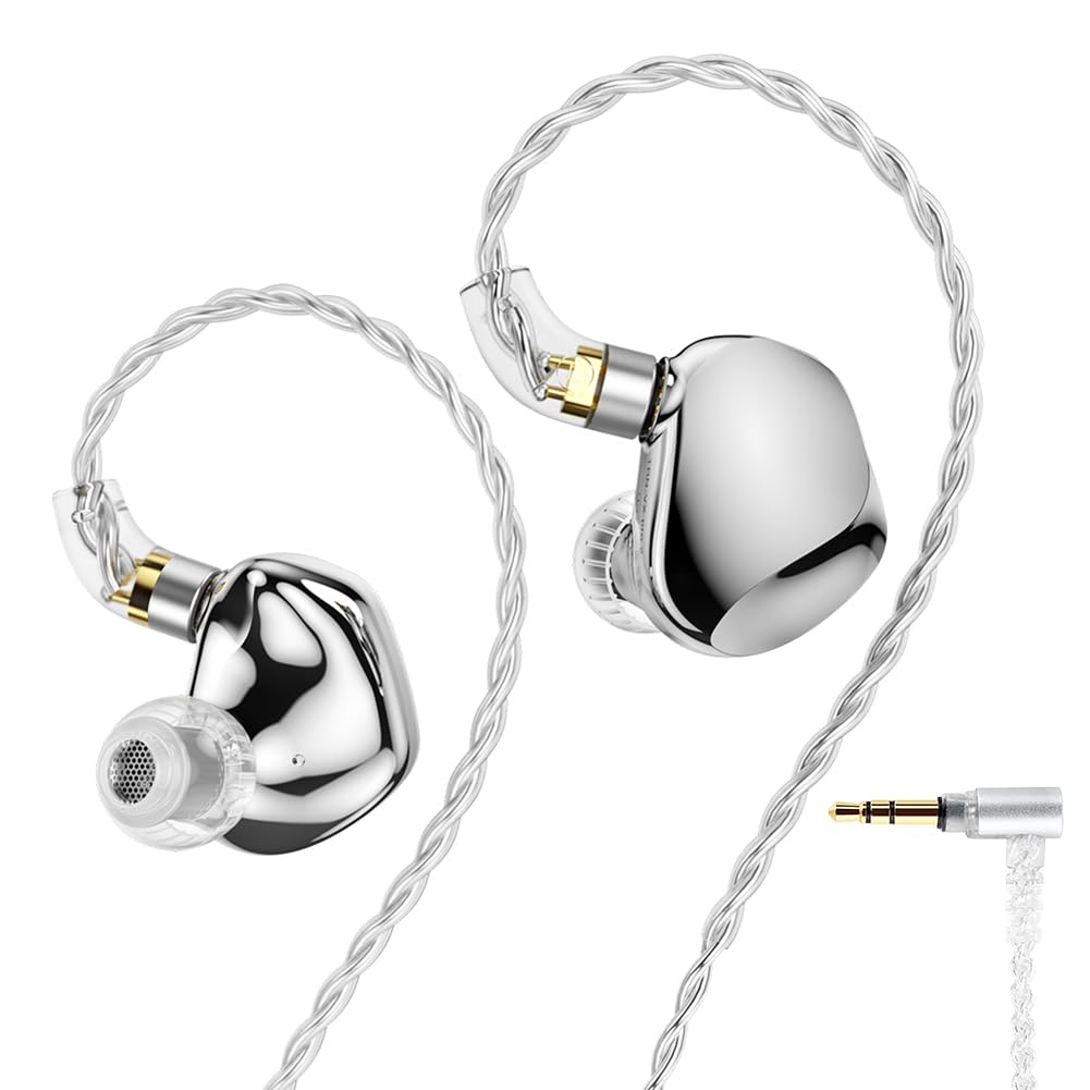 TRN VXpro+ In-Ear Monitors, High-Resolution Audio, 8BA+1DD Hybrid, High Noise Isolation, Wired, 3.5mm Jack, QDC Detachable Cable (Silver)
TRN VXpro+ In-Ear Monitors, High-Resolution Audio, 8BA+1DD Hybrid, High Noise Isolation, Wired, 3.5mm Jack, QDC Detachable Cable (Silver)