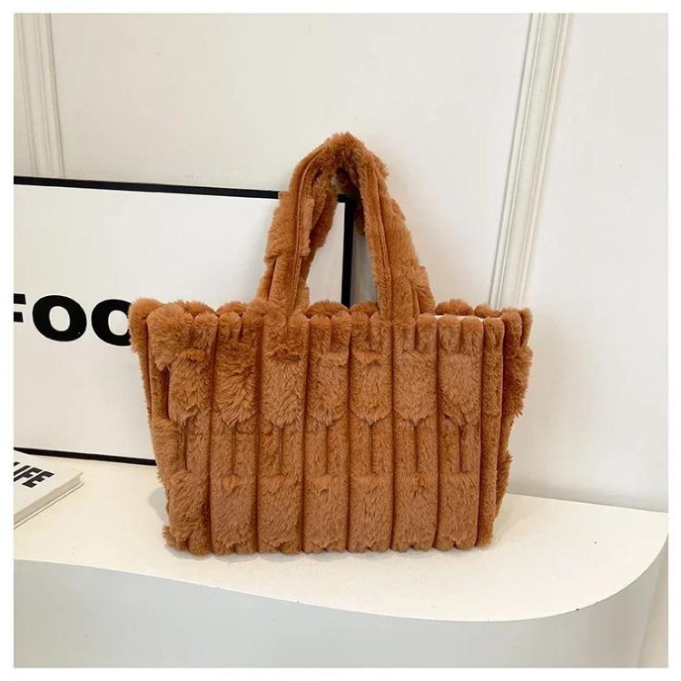 Большая вместимость плиссированная плюшевая портативная прочная повседневная сумка универсальная сумка через плечо модная легкая роскошная