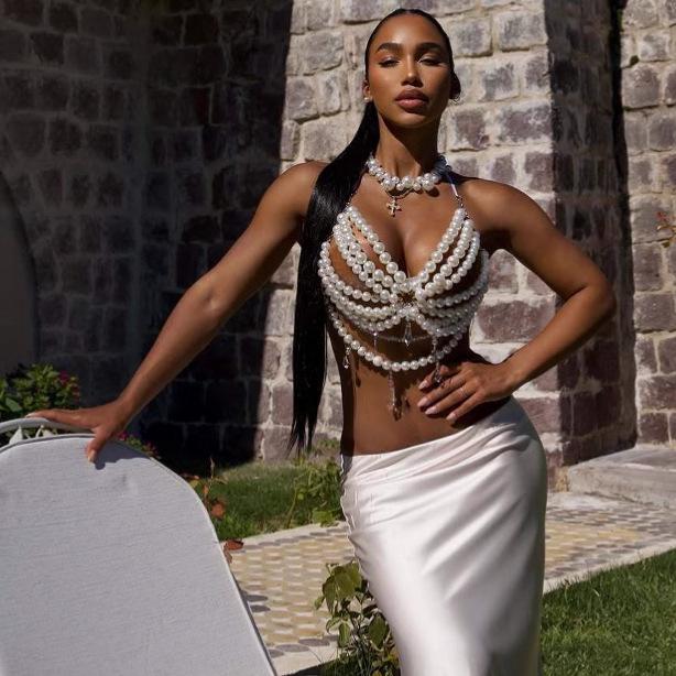 Q4991Y Pearl Beaded Body Chain - European & American Fashion Sexy Halter Vest One Size білий
Q4991Y Pearl Beaded Body Chain - European & American Fashion Sexy Halter Vest One Size білий