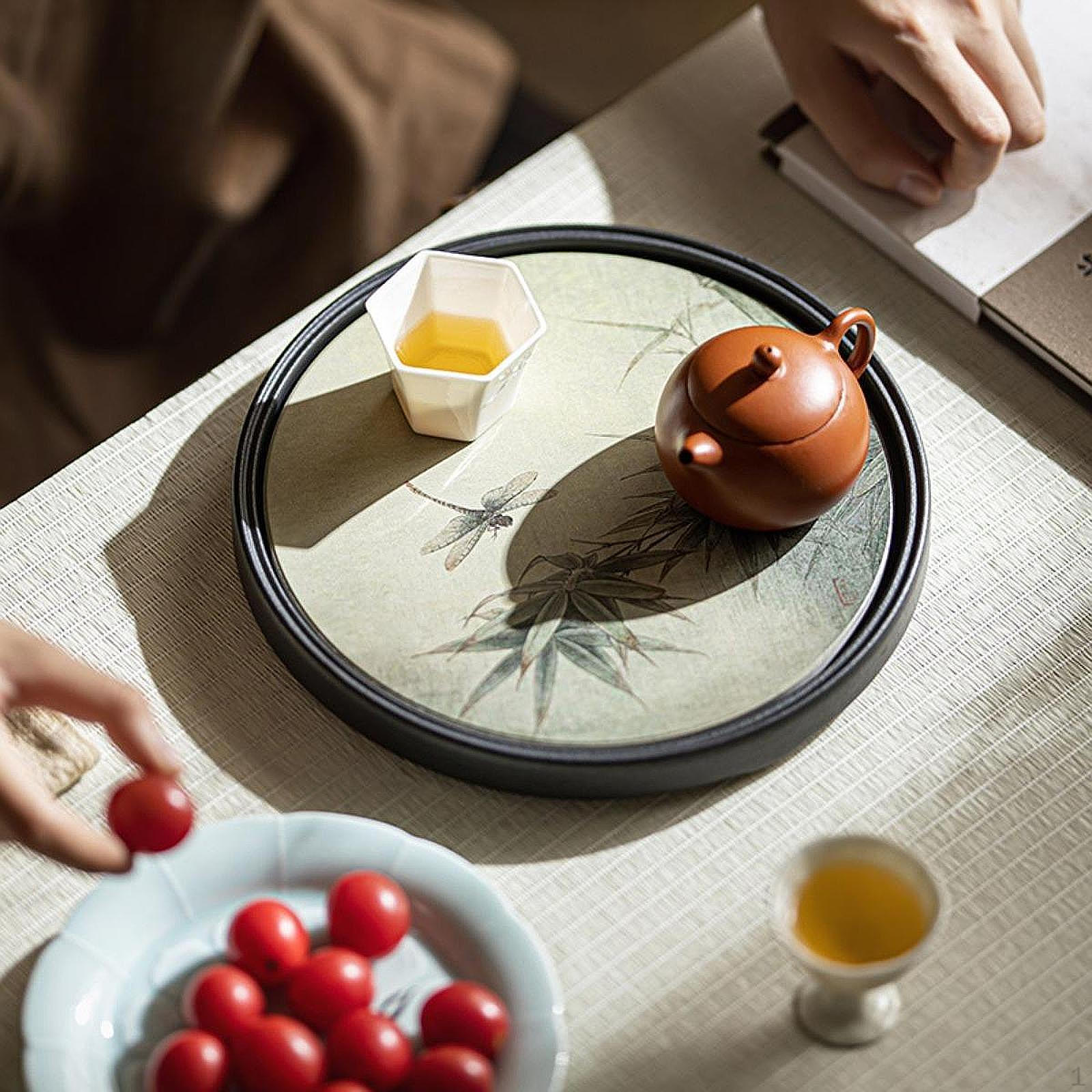 Поднос для чая Gongfu, керамическая водопоглощающая подставка для чайника в китайском стиле, круглая, большая для
Поднос для чая Gongfu, керамическая водопоглощающая подставка для чайника в китайском стиле, круглая, большая для