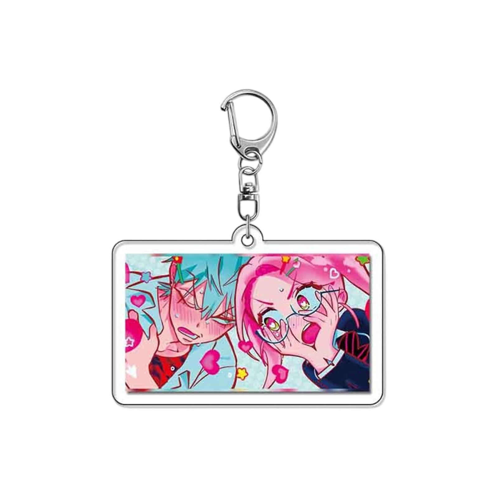 Anime Style Acrylic Keychain Charm with Rectangular Design for Backpack Bag Pendant with Metal Clip Suitable for Students and Collectors One Size
Anime Style Acrylic Keychain Charm with Rectangular Design for Backpack Bag Pendant with Metal Clip Suitable for Students and Collectors One Size