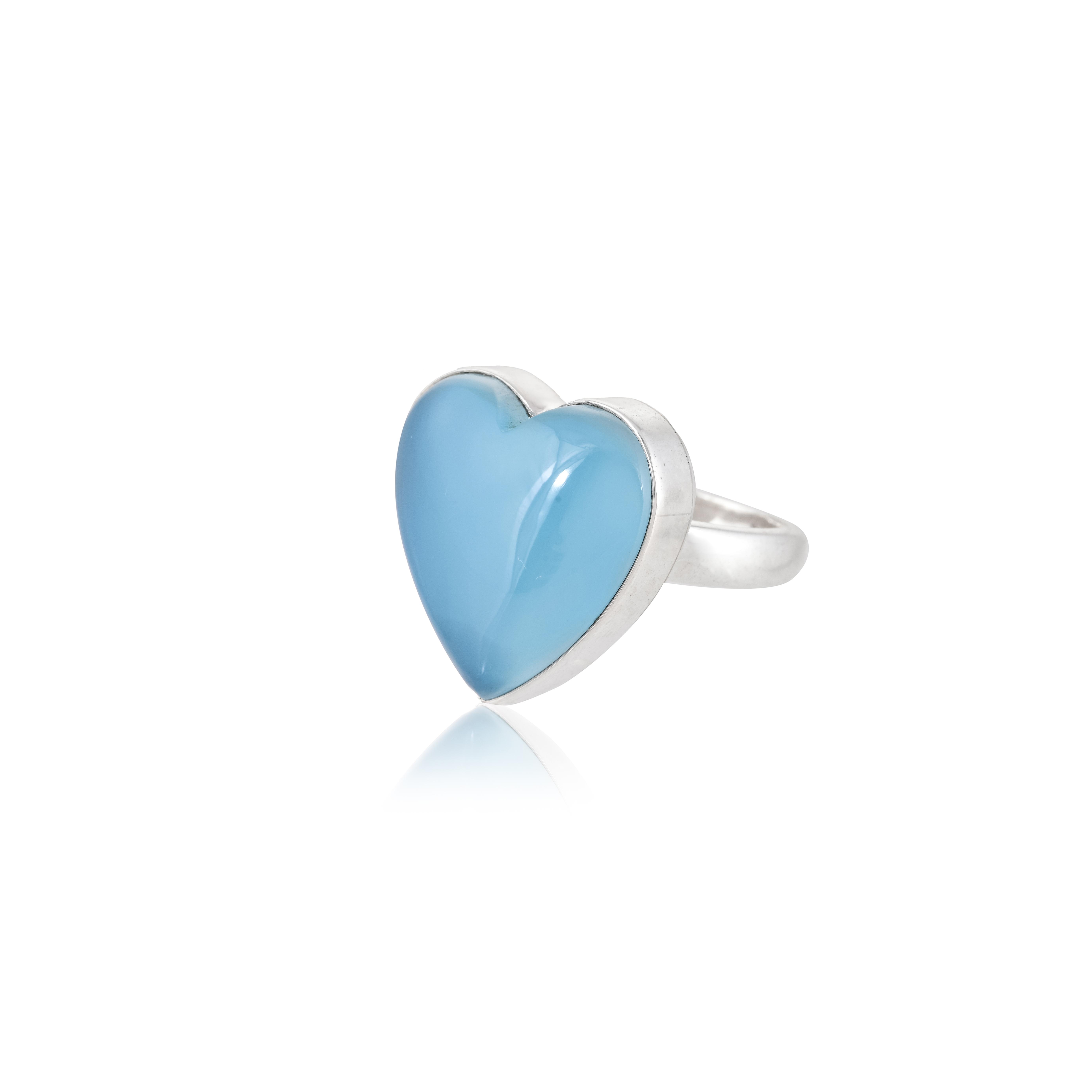 Heart-Shaped Blue Chalcedony Ring – 925 Sterling Silver Gemstone Ring for Women – Handmade Love Jewelry Gift US 10
Heart-Shaped Blue Chalcedony Ring – 925 Sterling Silver Gemstone Ring for Women – Handmade Love Jewelry Gift US 10