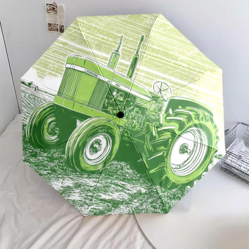 Farm Tractor pattern, automatic folding umbrella, portable and foldable design, 8 ribs, a Christmas or birthday gift.
Farm Tractor pattern, automatic folding umbrella, portable and foldable design, 8 ribs, a Christmas or birthday gift.