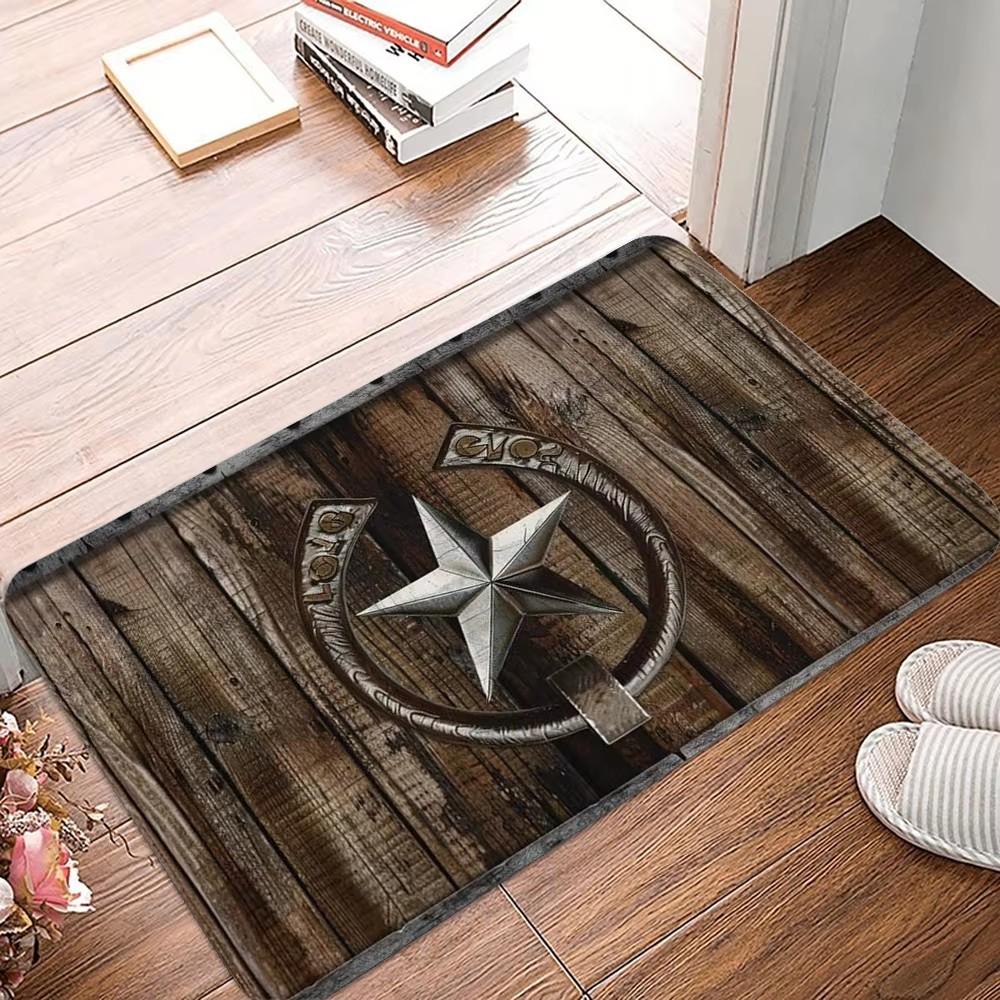 Western Cowhide Entrance Doormat Non-Slip Gold Texas Star Carpet Indoor Outdoor Floor Mat Living Room Bedroom Bath Kitchen Rug 40x60cm
Western Cowhide Entrance Doormat Non-Slip Gold Texas Star Carpet Indoor Outdoor Floor Mat Living Room Bedroom Bath Kitchen Rug 40x60cm