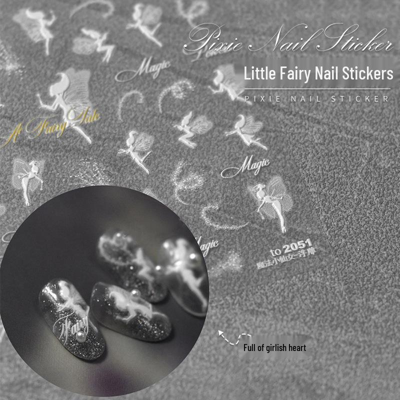 Tomoni Popular Embossed Cartoon Fairy Nail Stickers - Small Patterns, Hollow Stars, Gradient Glitter
Tomoni Popular Embossed Cartoon Fairy Nail Stickers - Small Patterns, Hollow Stars, Gradient Glitter
