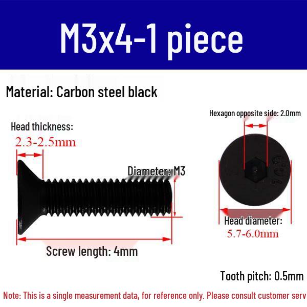 High Strength Black Carbon Steel Countersunk Hex Socket Head Cap Screws - Sizes M1.6 to M6
High Strength Black Carbon Steel Countersunk Hex Socket Head Cap Screws - Sizes M1.6 to M6