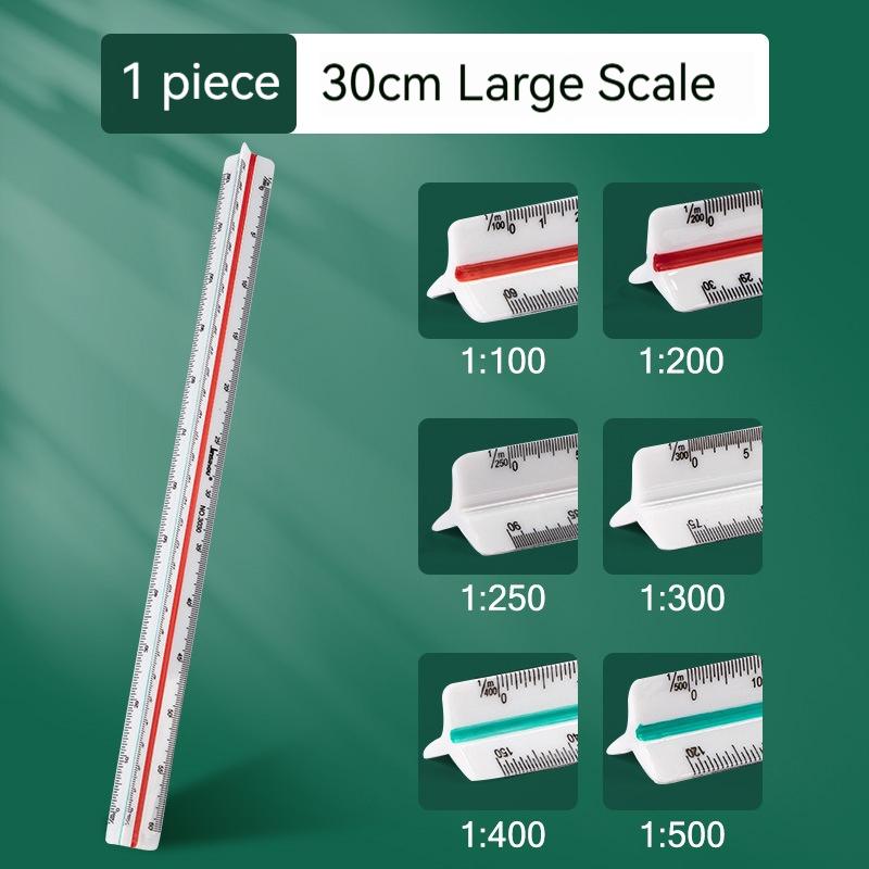 30cm Plastic Triangular Scale Small/Large Size Multi-Purpose Architect Engineer Technical Ruler Three-Edge Drafting Scale Ruler
30cm Plastic Triangular Scale Small/Large Size Multi-Purpose Architect Engineer Technical Ruler Three-Edge Drafting Scale Ruler