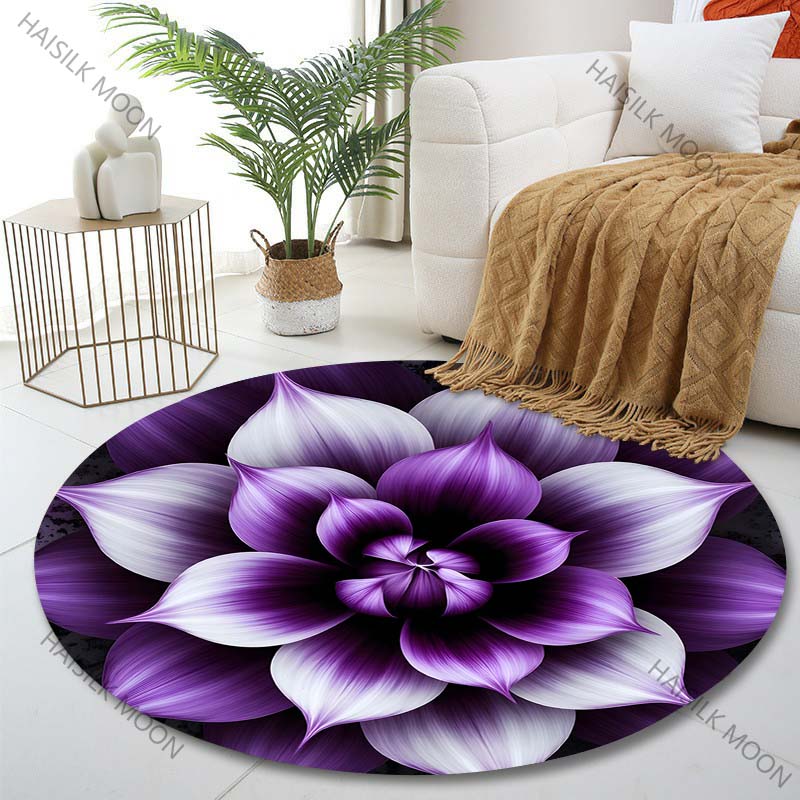Multiple sizes Purple gradient petal pattern Print Round Carpet Living Room Bedroom Table Chair Sofa Decorative Carpet Diameter -60cm
Multiple sizes Purple gradient petal pattern Print Round Carpet Living Room Bedroom Table Chair Sofa Decorative Carpet Diameter -60cm